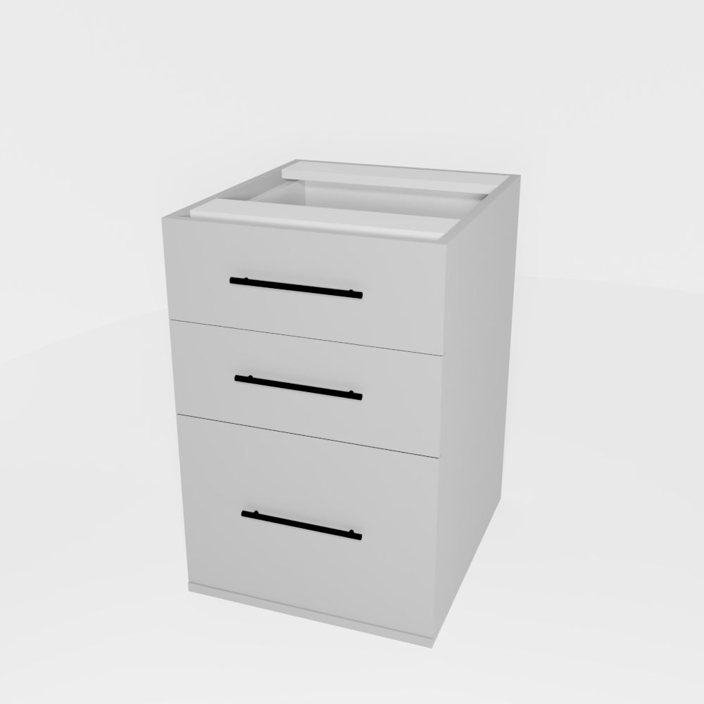 Desk High Pedestal, 2 Drawer, 1 Filer