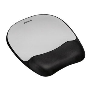 Memory Foam Mousepad Wrist Support - Silver Streak